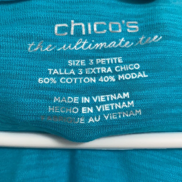 CHICOS the ultimate blue Tee 3X - Picture 7 of 7